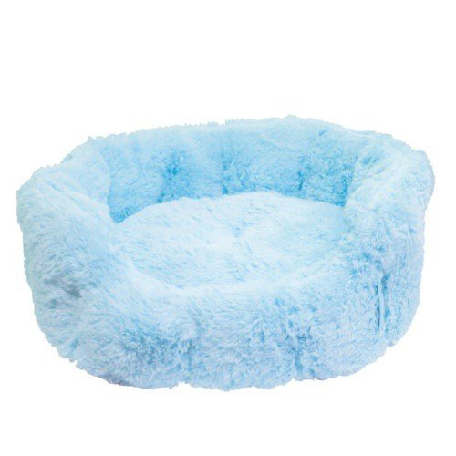 cama super suave para perros y gatos en color azul