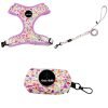 Pack Arnés Confetti Rosa + Correa + Porta bolsas