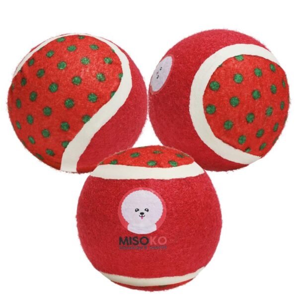 Pelotas de tenis rojas. Set de 3 uds de 7,5cm. Misoko