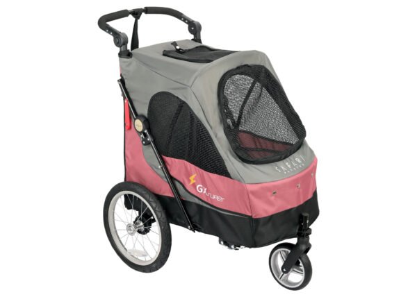 Carro Petspro Pequeño Aventura Rosa Oscuro/Gris