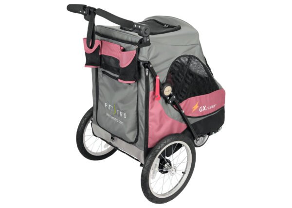 Carro Petspro Pequeño Aventura Rosa Oscuro/Gris - Imagen 2