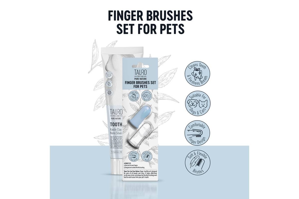 Cepillo Dientes para Dedos Set 2 uds Tauro Pro Line - Imagen 2