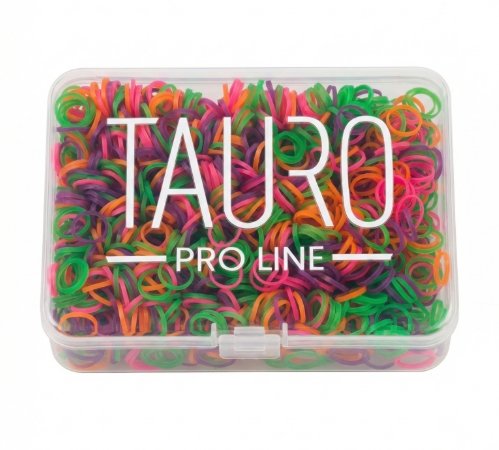 Caja Gomillas Elásticas 0.85cm diámetro. Colores Varios 1200 uds. Tauro Pro Line