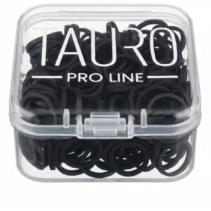 Caja Gomillas Elásticas 0.85cm diámetro Negras 150 uds. Tauro Pro Line