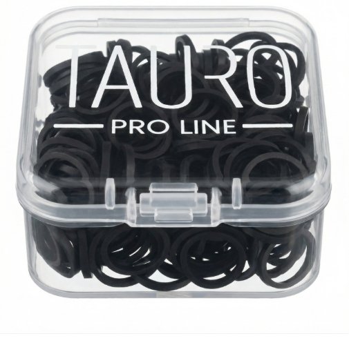 Caja Gomillas Elásticas 0.85cm diámetro Negras 150 uds. Tauro Pro Line